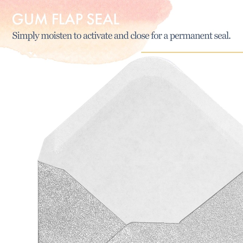 100 Count Mini Gift Card Envelopes Silver 4x2.7in gallery