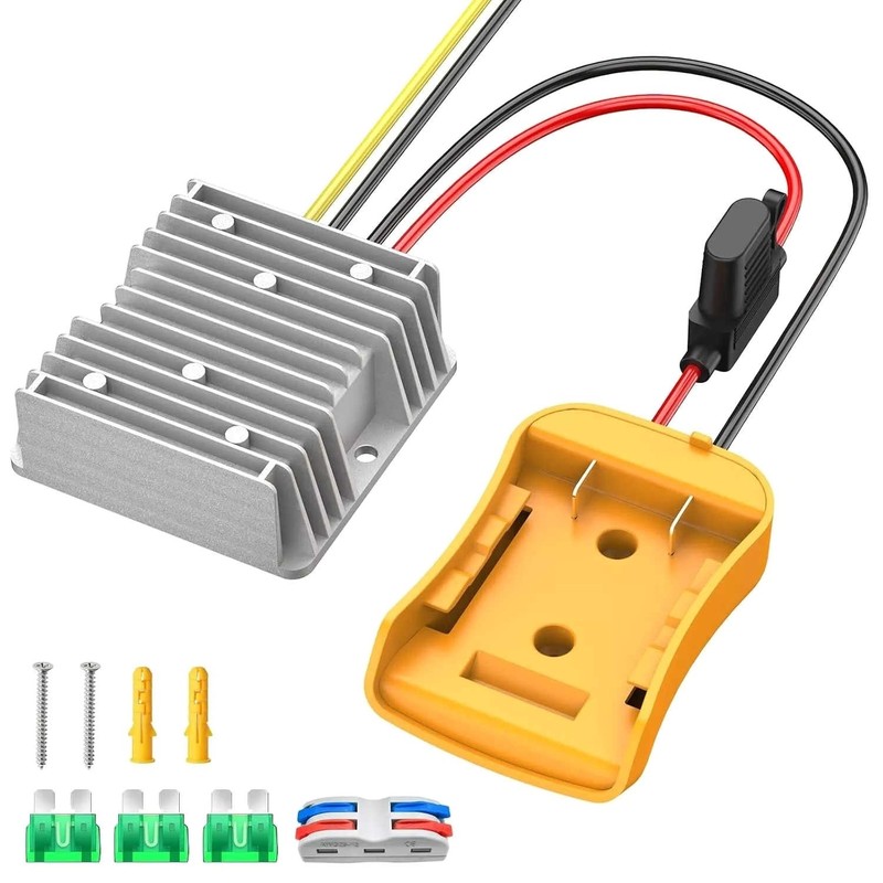 1* 20V to 12V Step Down Converter for DeWalt 20V Power Wheels Battery Adapter DC gallery