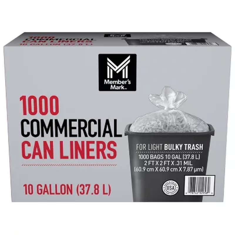 Member'S Mark 10 Gallon Commercial Trash Bags 1000 Ct. gallery
