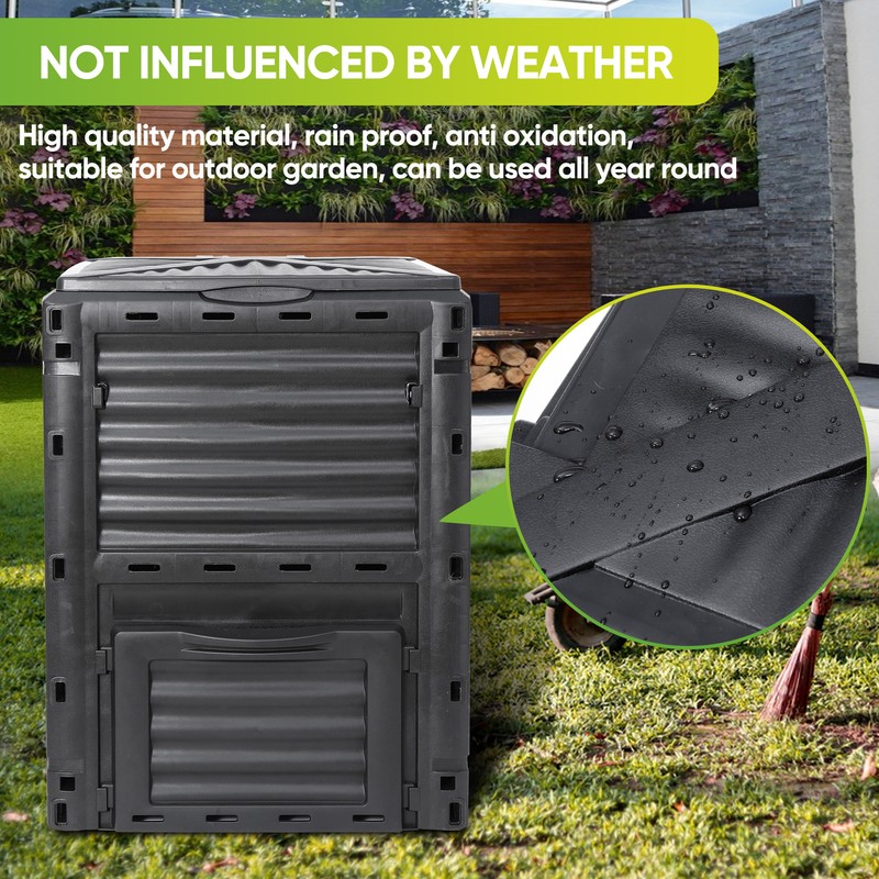 80 Gallon Compost Bin Large Capacity Soil Waste Grass Fast Creation of Fertile gallery
