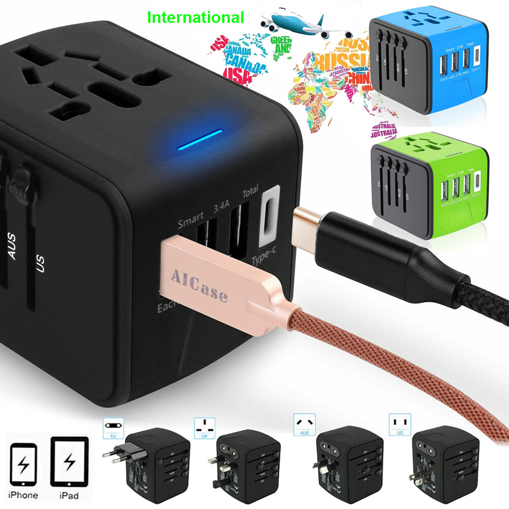International Travel Adapter Universal Converter USB Wall Charger AC Power Plug gallery