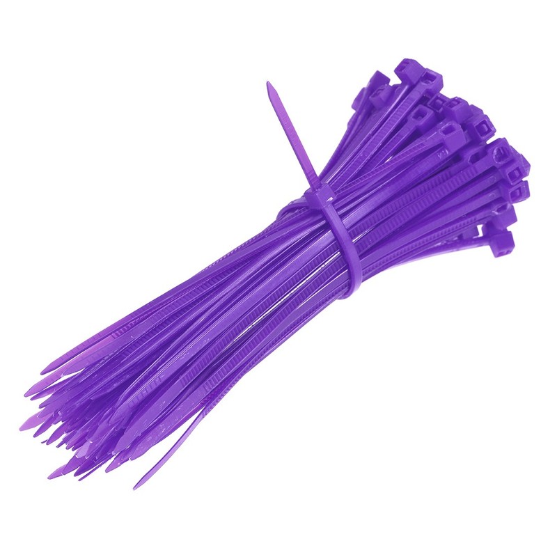 Nylon Cable Ties 4 Inch Self-Locking Zip Ties 0.09" Width Purple 100pcs gallery