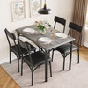 Dining Table Set 5 Piece Metal Table & 4 Chairs, Kitchen Breakfast Furniture gallery