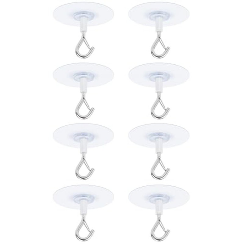 Indoor For Hanging Ceiling Hooks with Glue No Drilling for Plants and Curtains gallery