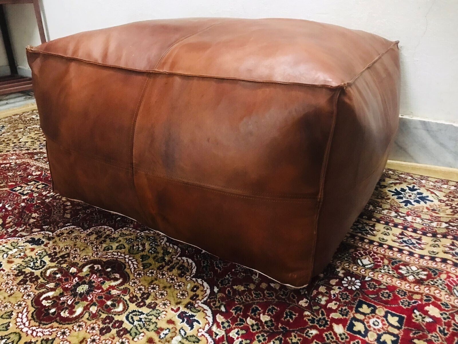 Top Quality Footrest Aamazing Leather Moroccan Genuine Ottoman Pouffe Footstool gallery