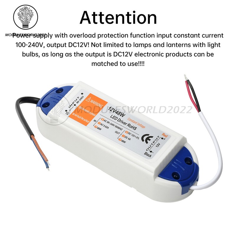 LED Driver Switching Power Adapter DC 12V 18W 28W 48W Transformer AC 90-240V gallery