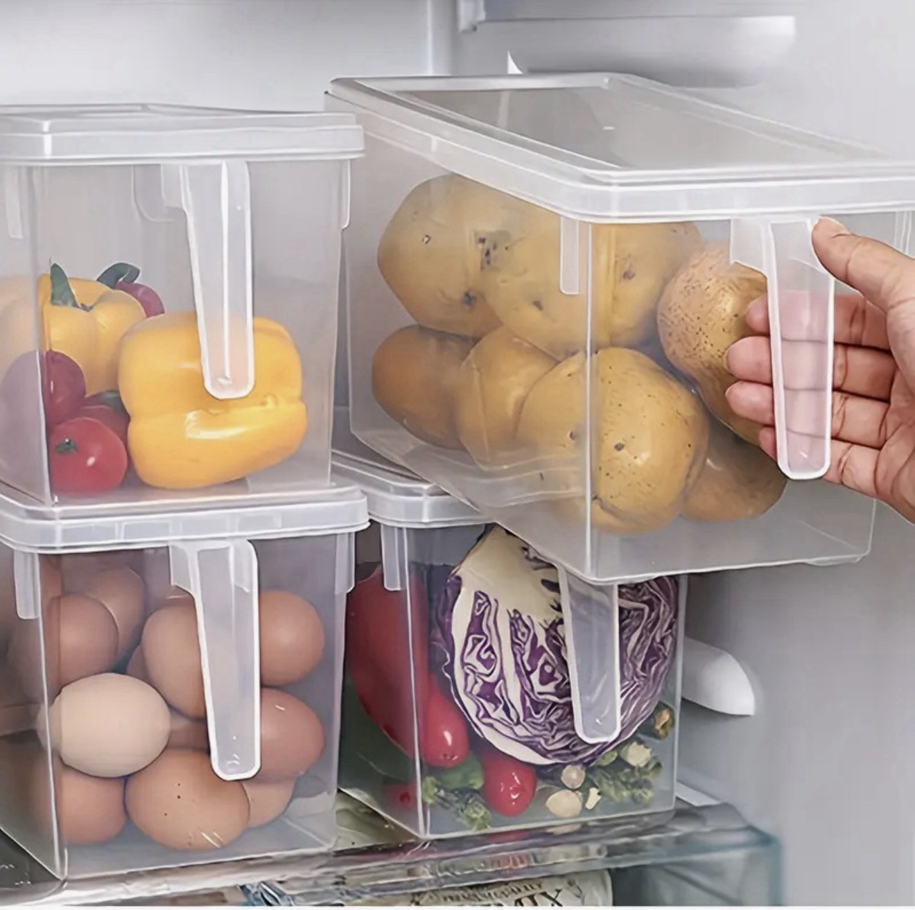 8pcs of Vegetable Refrigerator Storage Boxes Suitable for Kitchen Fruit Storage gallery