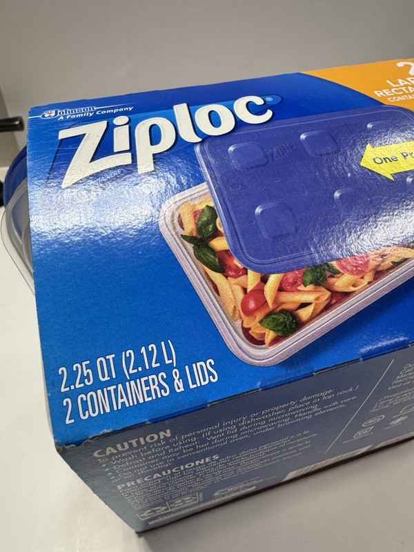 9 SETS Ziploc One Press Seal Large Rectangle/ Med Square/ Sm Square Containers gallery
