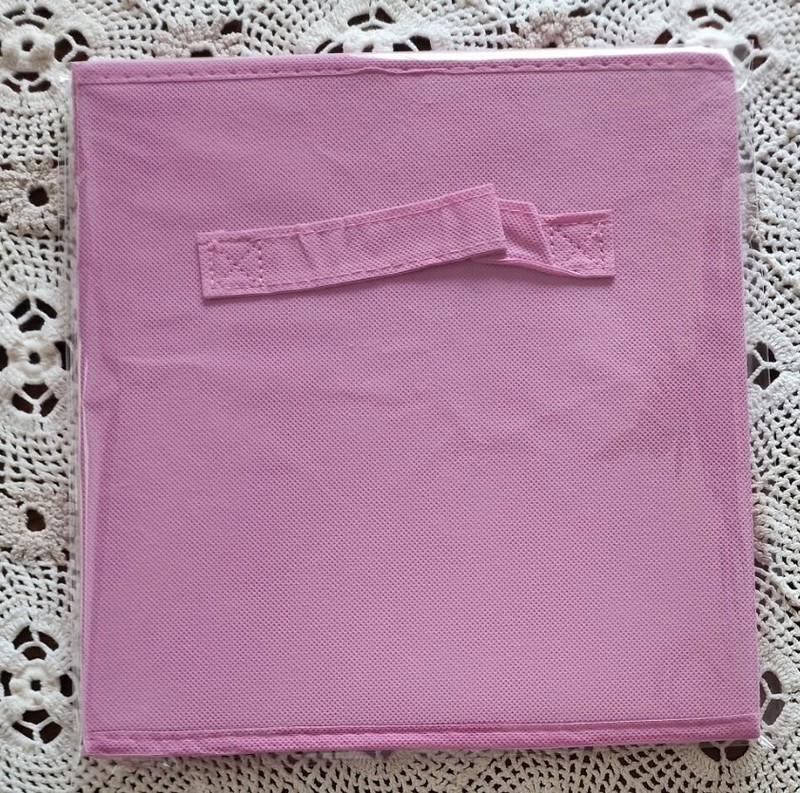 Casafield™ ~ 11" Storage Bin ~ Polyester Cube ~ Pink ~ Solid Pattern gallery