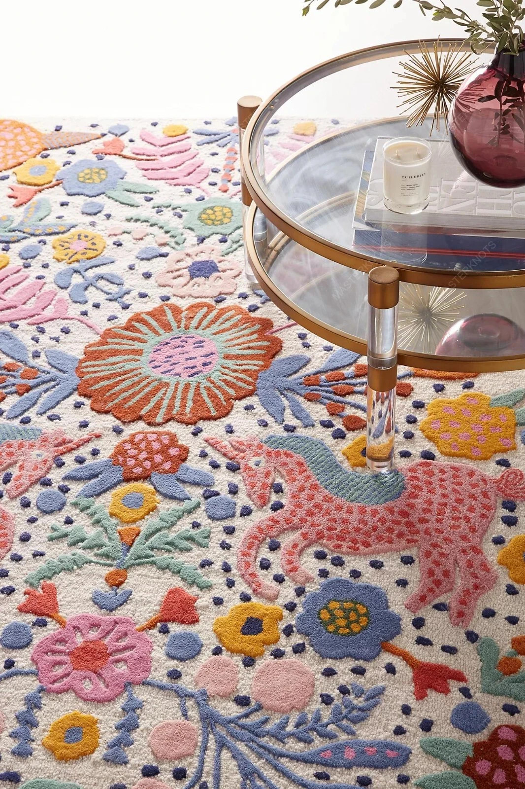Handmade Multicolor Wool Hand Tufted Area Rugs, Bohemian Carpet Rug gallery