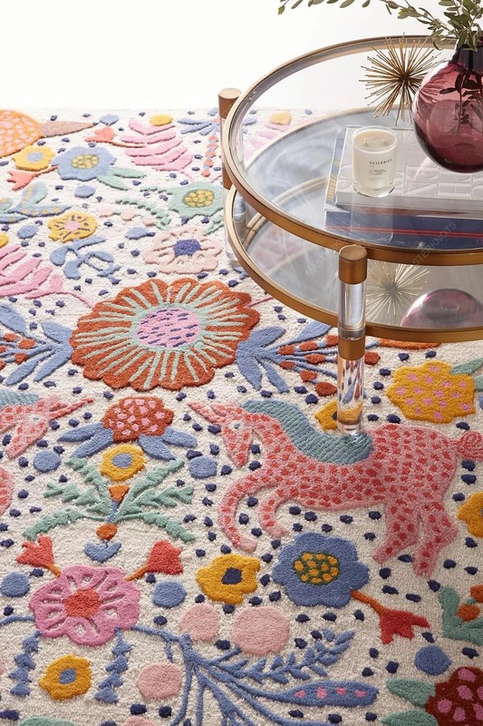 Handmade Multicolor Wool Hand Tufted Area Rugs, Bohemian Carpet Rug gallery