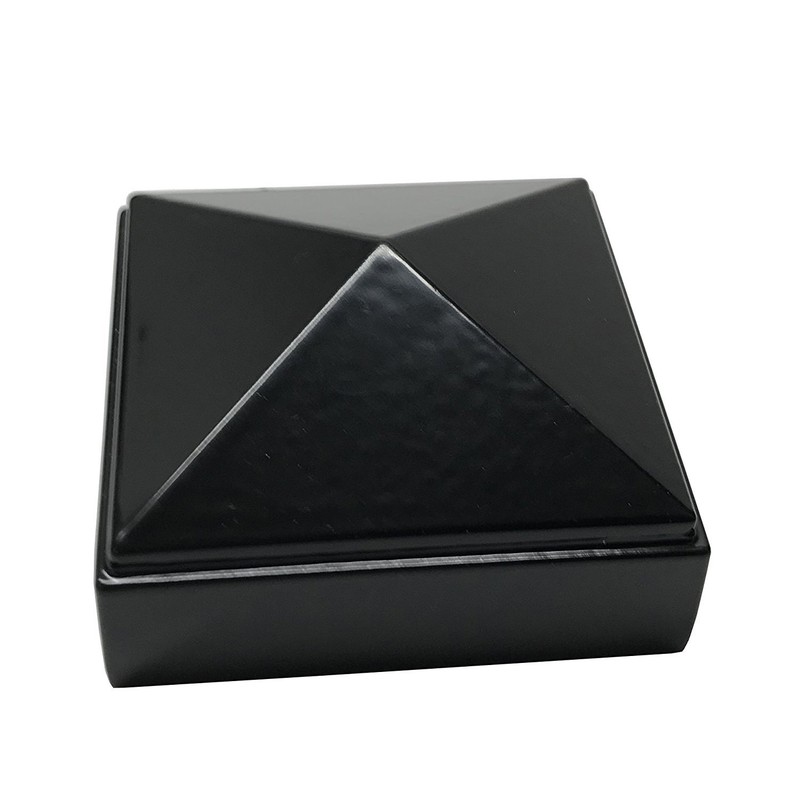 2" x 2" Decorex Hardware Aluminium Pyramid Post Cap for Metal Posts - Black gallery
