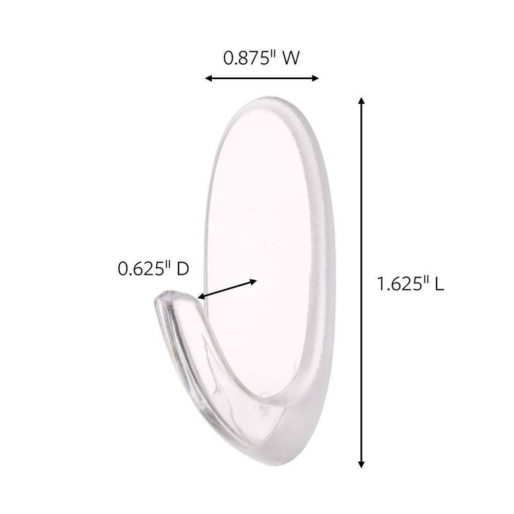 3 Packs 3M Command 2 Medium Clear Hooks & 4 Adhesive Strips Per Pack Max 2 lb gallery