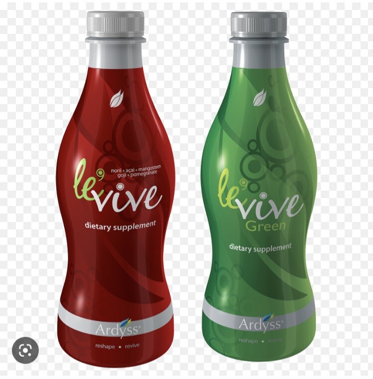 2 ARDYSS LE VIVE GREEN & 2 LEVIVE RED DIETARY SUPPLEMENT JUICE 750ML EACH (4) gallery
