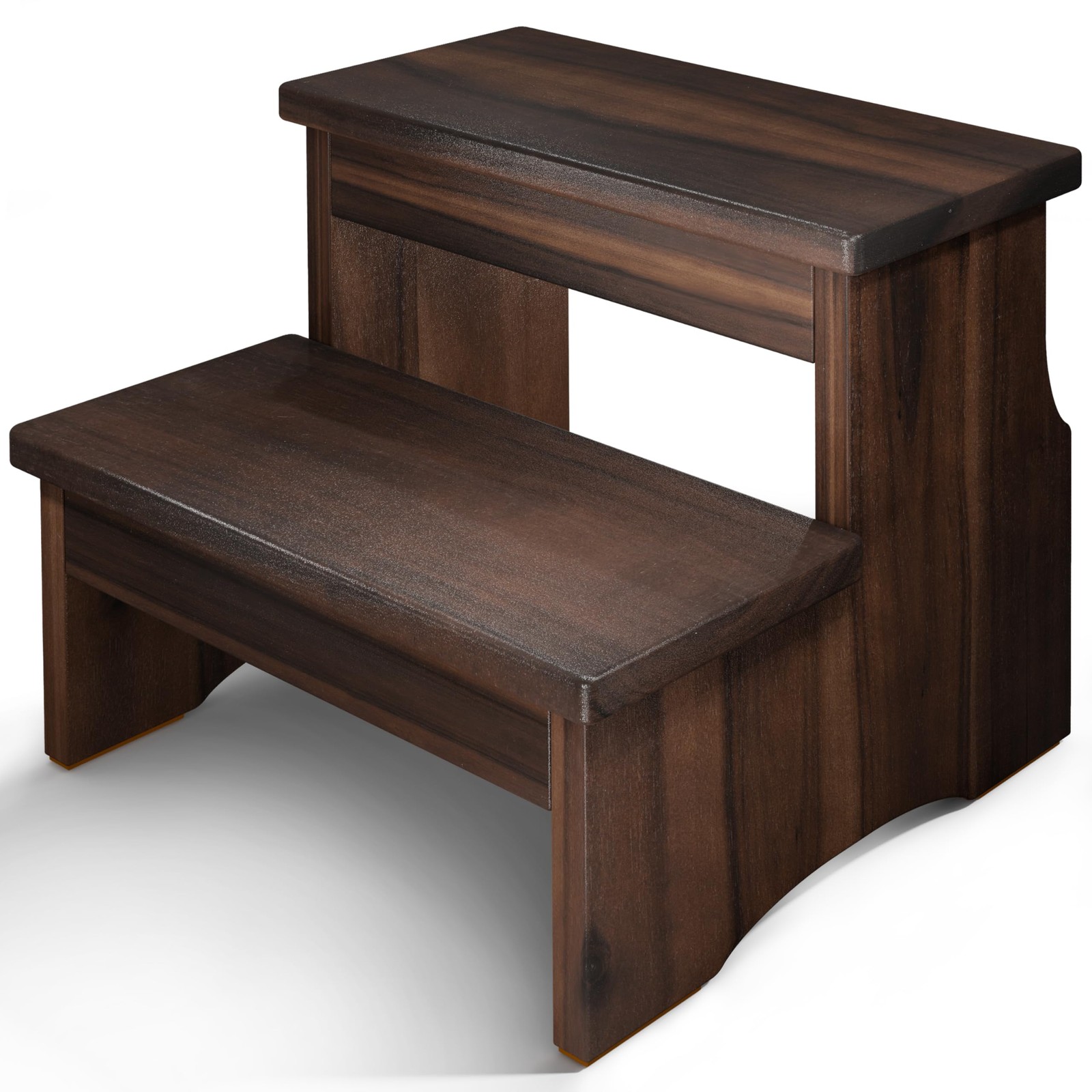 Wooden Two Step Stool, Heavy Duty 2-Step Ladder for Adults & Kids, Supports up t gallery