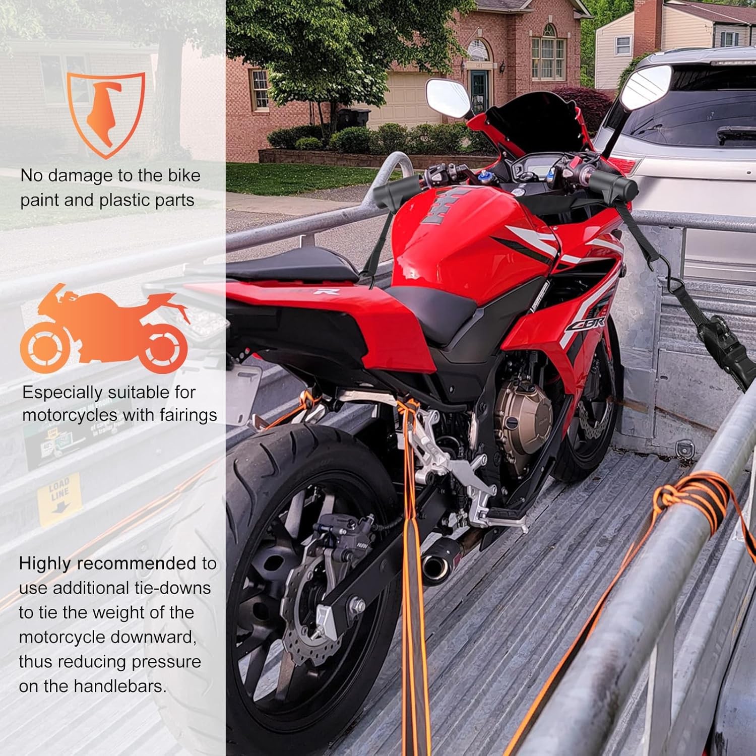 Motorcycle Handlebar Straps for 32" Handlebars, Motorcycle Handlebar Tie Down... gallery