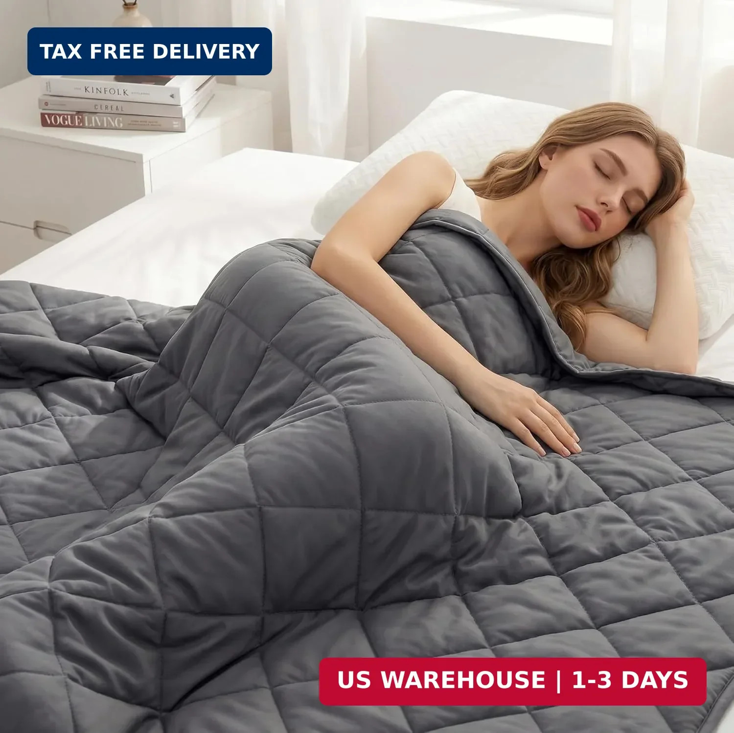 Queen Size Weighted Blanket for Adults (20 lbs 60" x 80"), Cooling Heavy Blanket gallery
