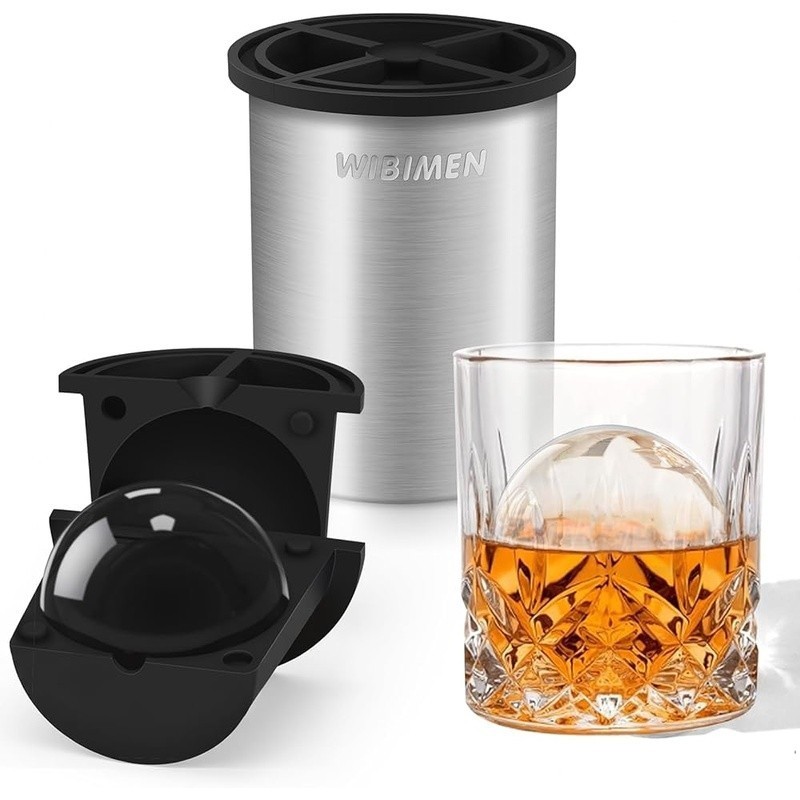 Clear Ice Cube Maker Ball Stainless Steel Ice Maker Whiskey Cocktail Gifts New gallery