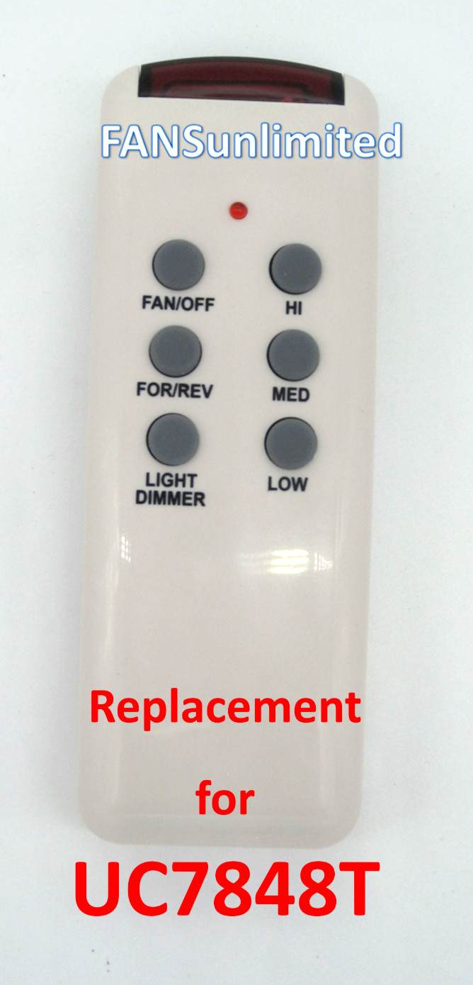 Fan Replacement Remote for Hunter UC7848T with wall bracket gallery
