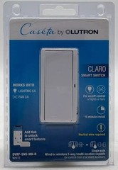🆕 Lutron CLARO Smart Switch for Caseta, Lighting 5A/ Fan 3A (DVRF-5NS-WH-R) 🆕