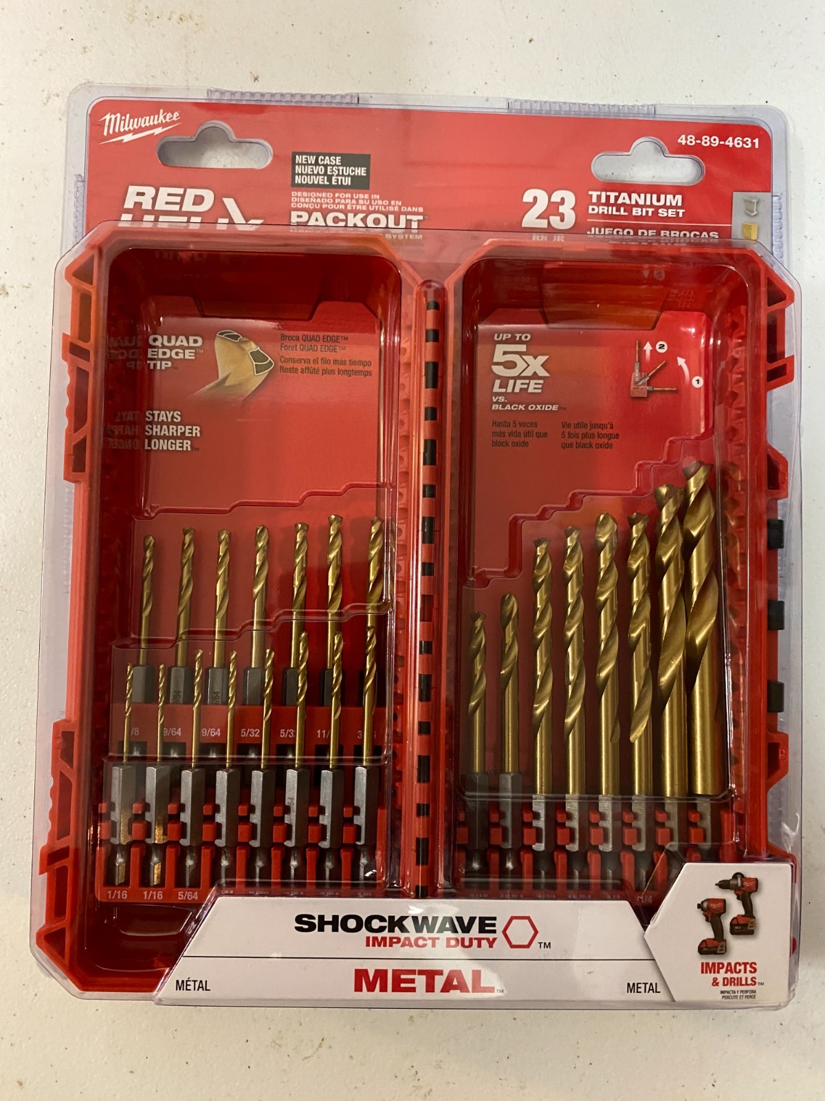 New Milwaukee Shockwave 23-Pc Titanium Drill Bit Set 48-89-4631 gallery