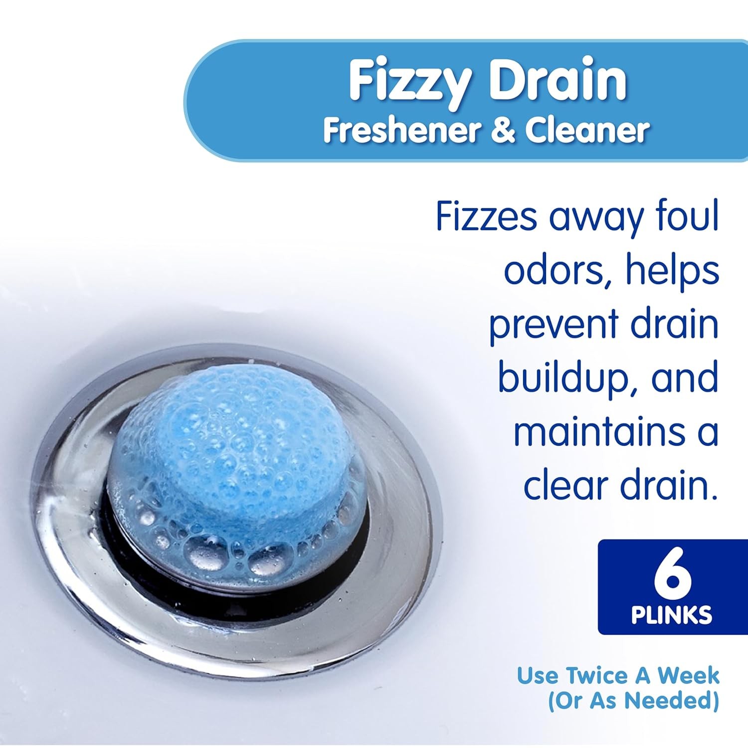 Plink Fizzy Drain Cleaner Freshener Tablets Deodorizer Stops Clogs Odors Sink gallery