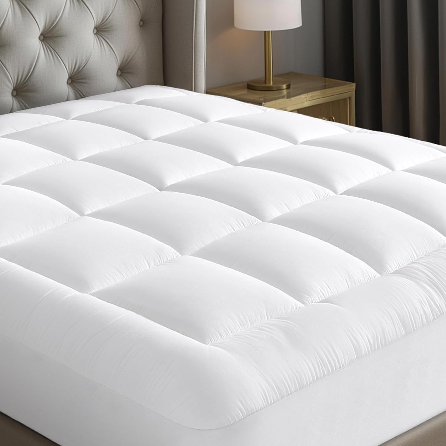 4 Inches Thick Mattress Topper Quilted Cooling Mattress Topper Pad gallery