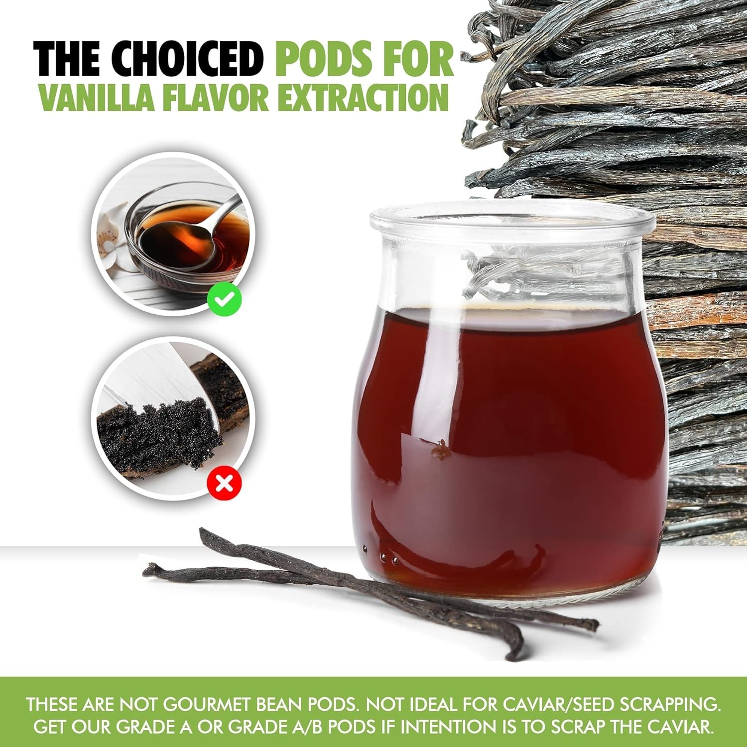 26 Organic Madagascar Vanilla Beans Extract Exclusive Grade B| 4.5" - 5.5" gallery