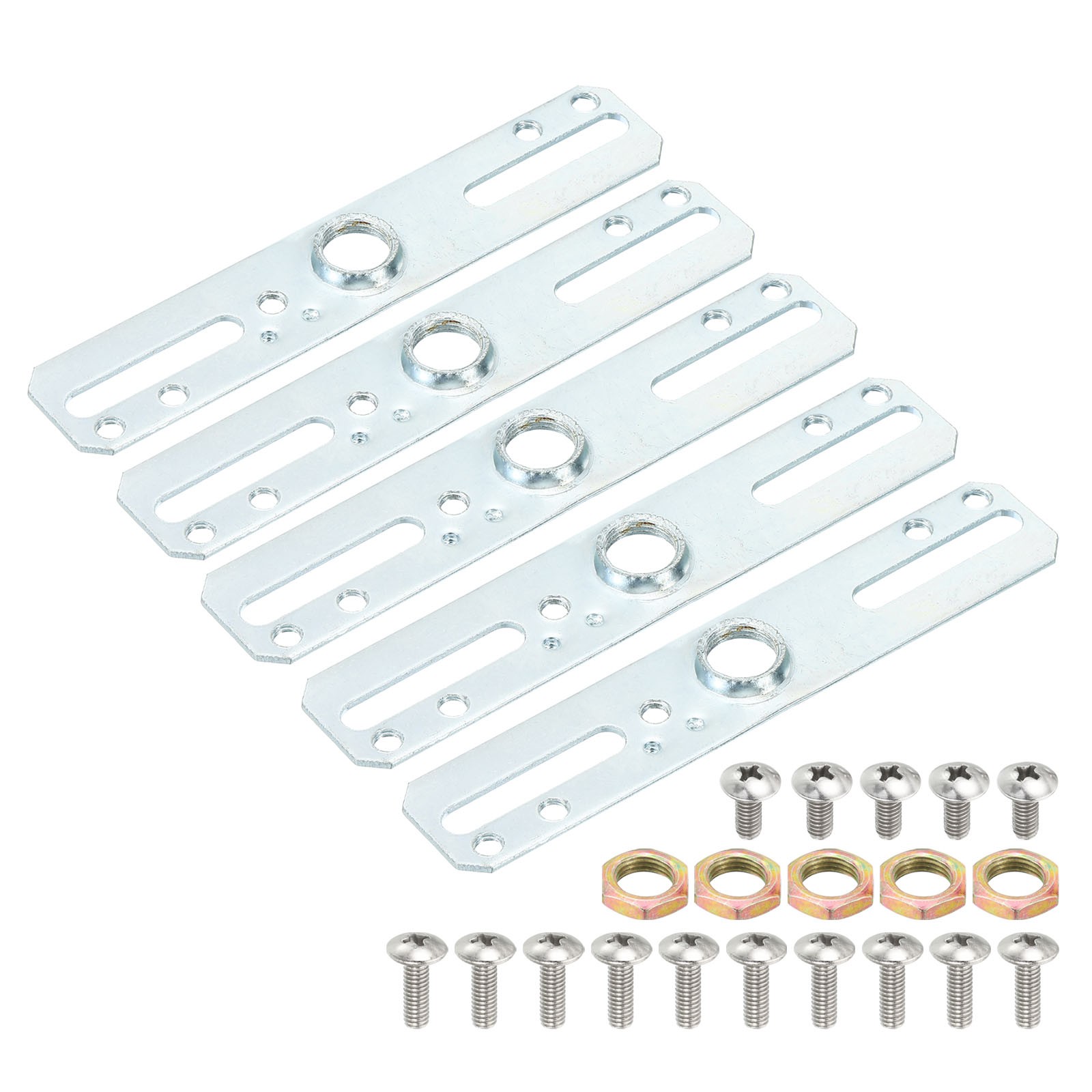 5 Set 100x20mm Light Fixture Crossbar Kit Ceiling Light Plate Silver Tone gallery