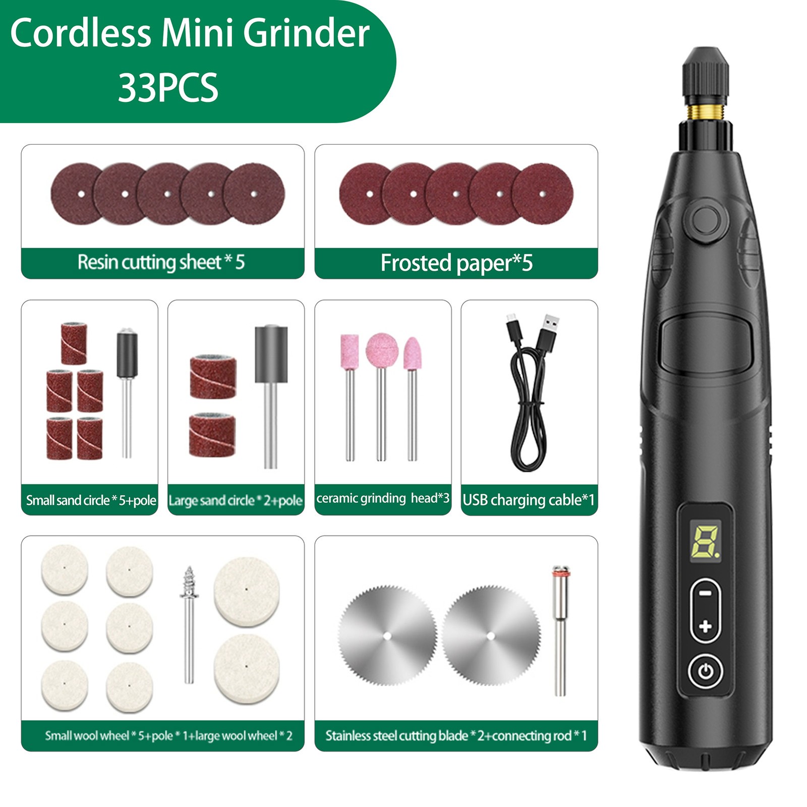 Cordless Rotating Tool Adjustable 6 Speed Tool Kit with Storage Box&Cable gallery
