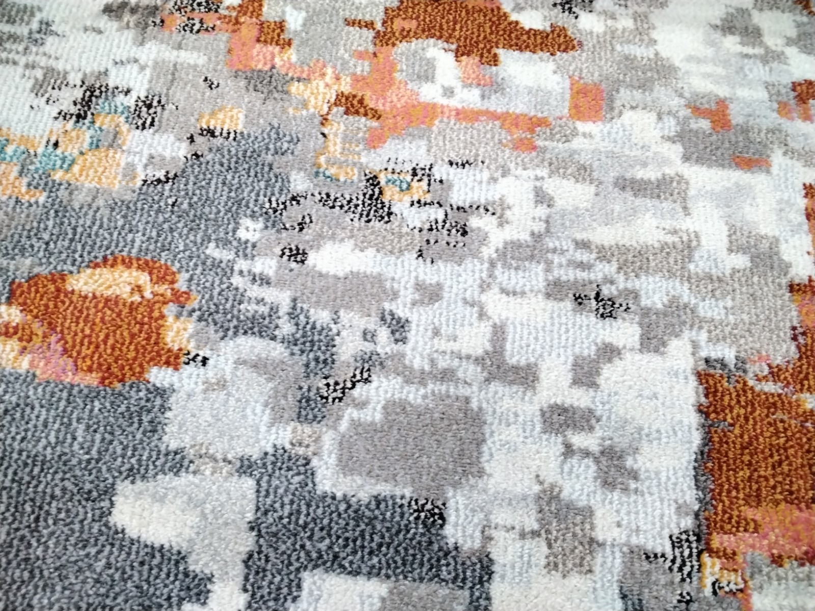 GREY / ORANGE 9' X 12' Damaged Binding Rug, Reduced Price 1172750350 MAD425H-9 gallery