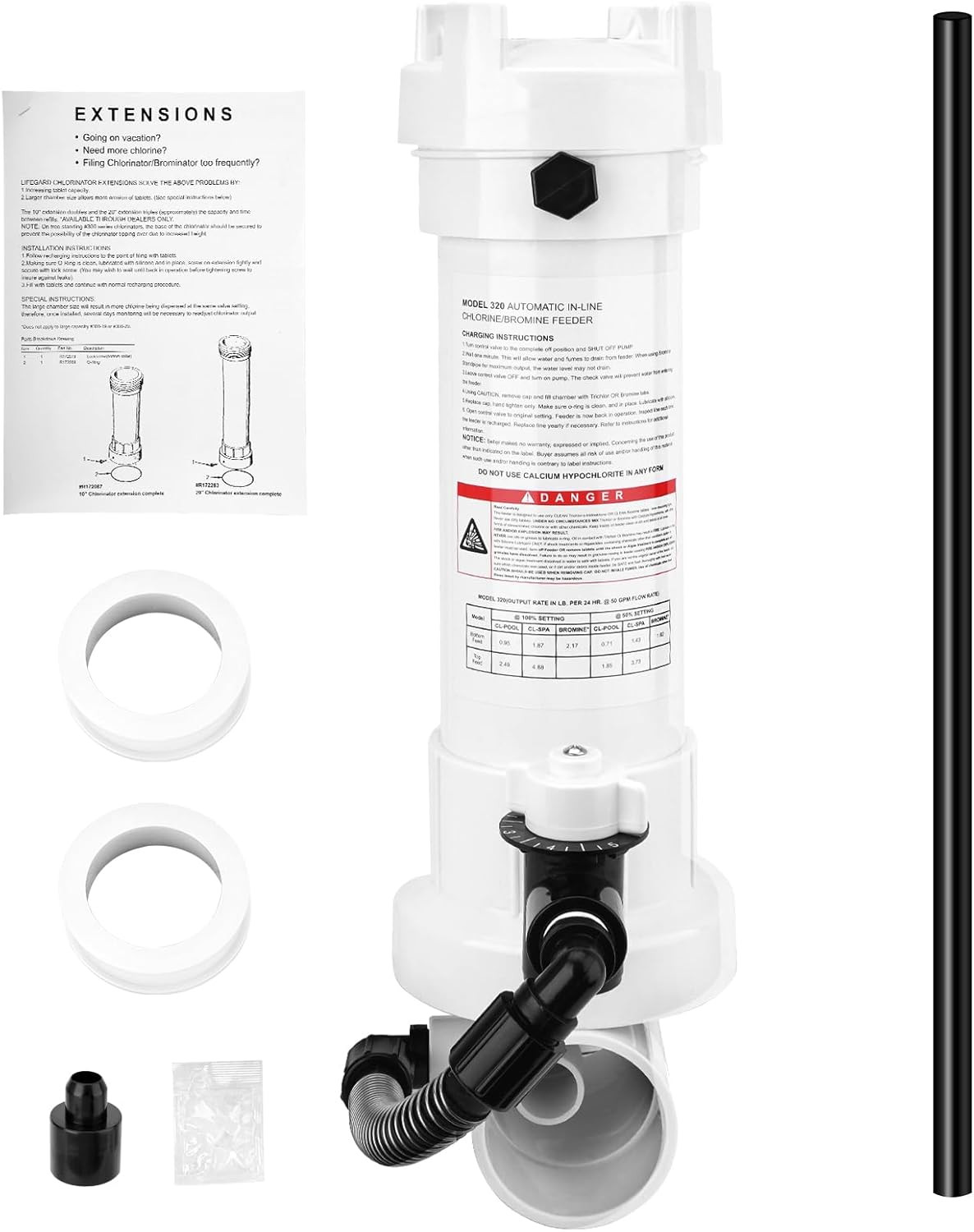 2026 Upgrade R171096 320 Automatic In-Line Chlorine/Bromine Feeder with Chlorina gallery