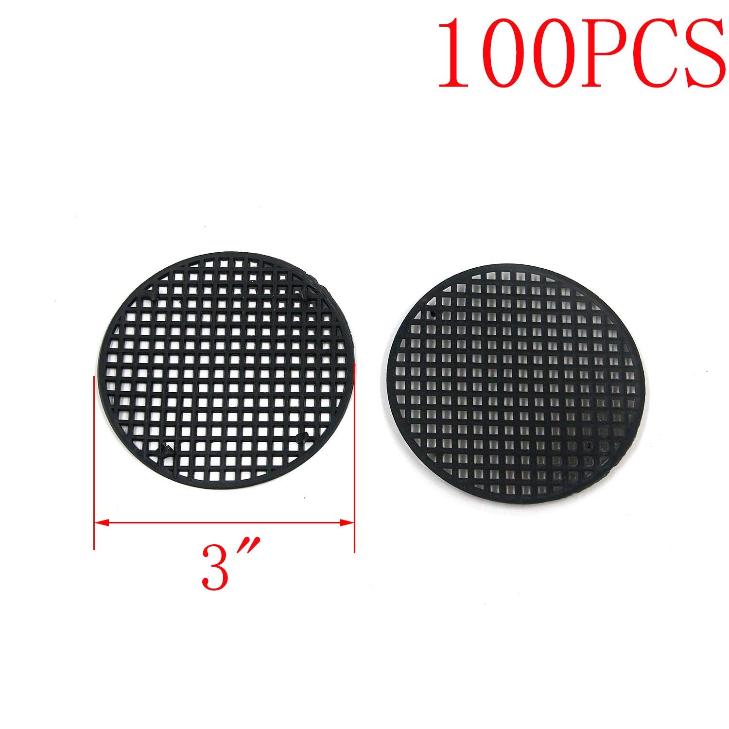 3 Inch Diameter Flower Pot Hole Mesh Black Breathable Net Bottom Grid Mat for... gallery