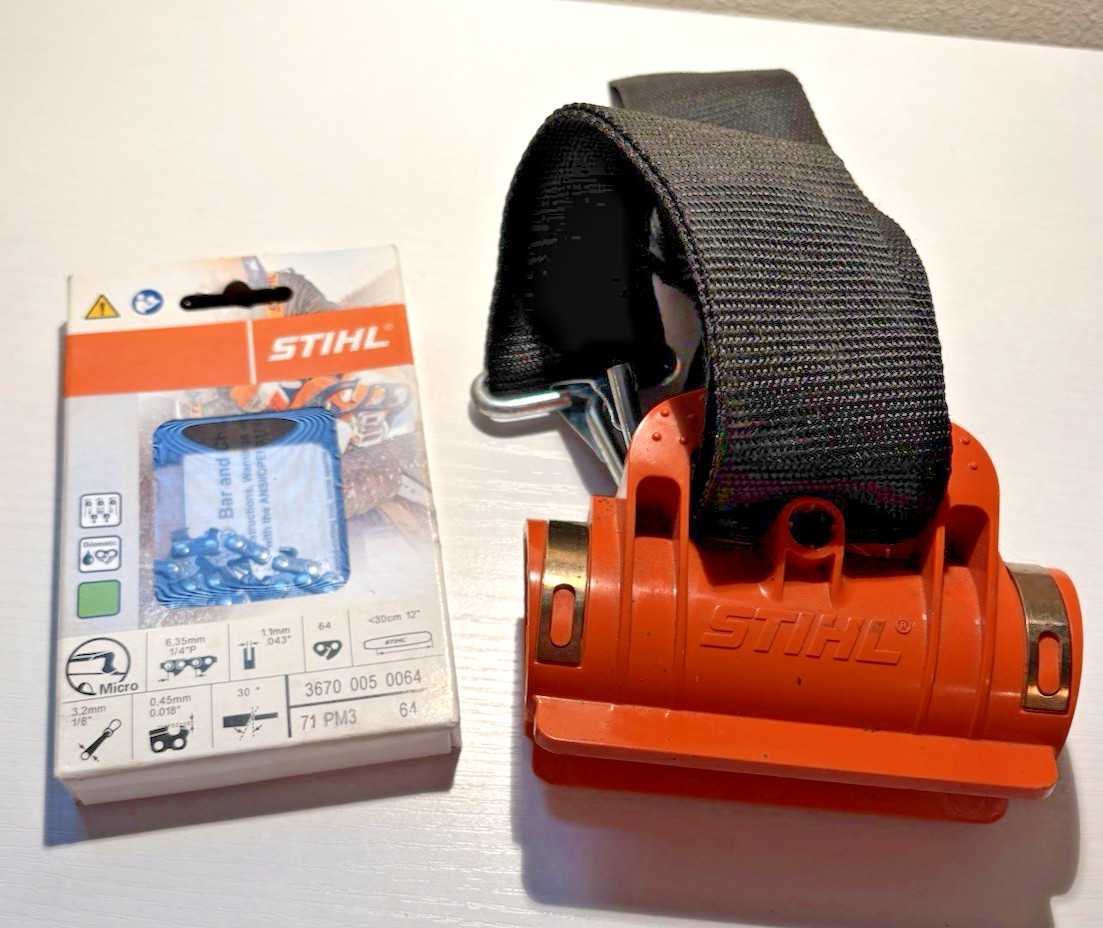 12” 71PM3 64 Chain NEW + Stihl Harness Shoulder Strap Clamp Hanger Ring OEM gallery