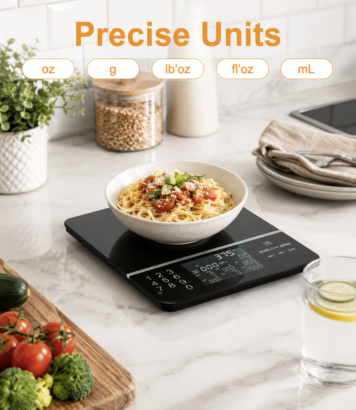 Food Scale Nutrition Calculator LCD Digital Scale Calorie Counter g oz lb mL Pro gallery