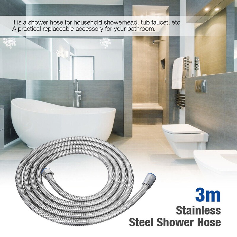 10FT Shower Head Hose Handheld Extra Long Stainless Steel Bathroom Tube NEW gallery