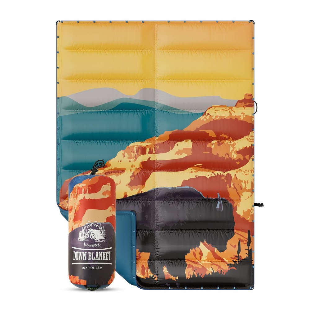 Outdoor Down Blanket | Extra Warm & Puffy Camping Blanket | Water-Resistant, ...
