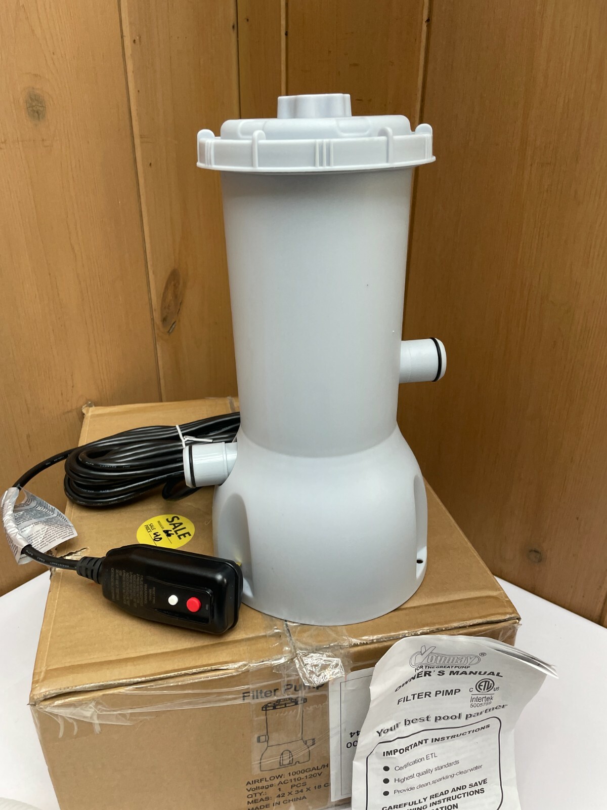 New Future Way 1000 GPH Pool Filter Pump for Above Ground Pool Crystal Clear AM1 gallery