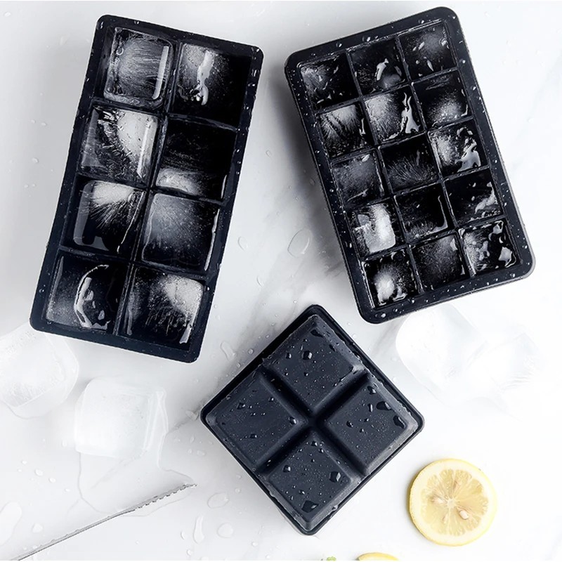 Silicone Big Ice Cubed Maker Large Cube Square Tray Molds Whiskey Ball Cocktails gallery