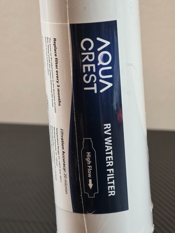 Aqua Crest RV Inline Water Filter NSF Certified Camping Marine Garden Hose gallery
