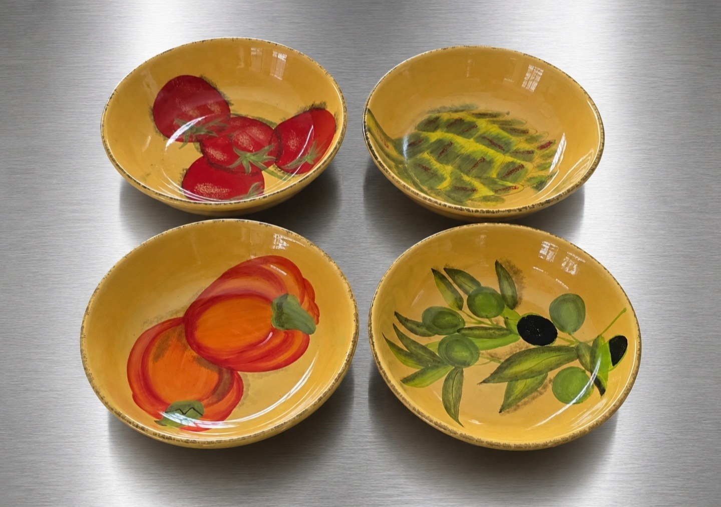 Certified International Roma 9" Individual Pasta Bowl Set Of 4, Vegetables Motif gallery