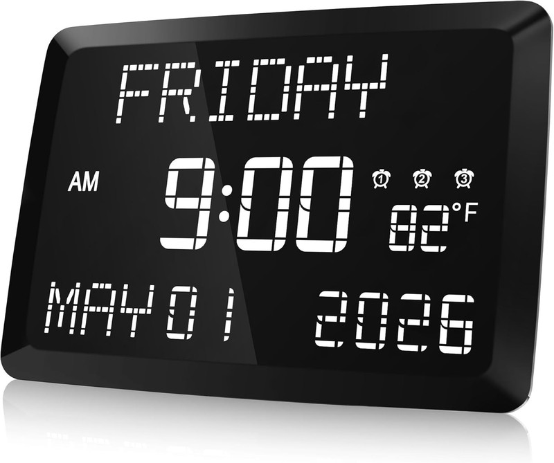 11.5" Large Digital Clock with Adjustable Brightness & 3 Alarm Settings gallery