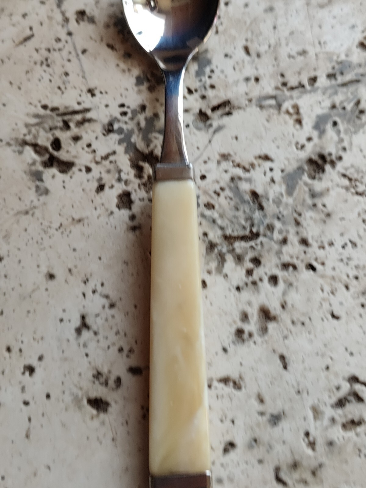 Modigliani 6-inch 18/10 replacement Teaspoon tan marbling coloring Made in Italy gallery
