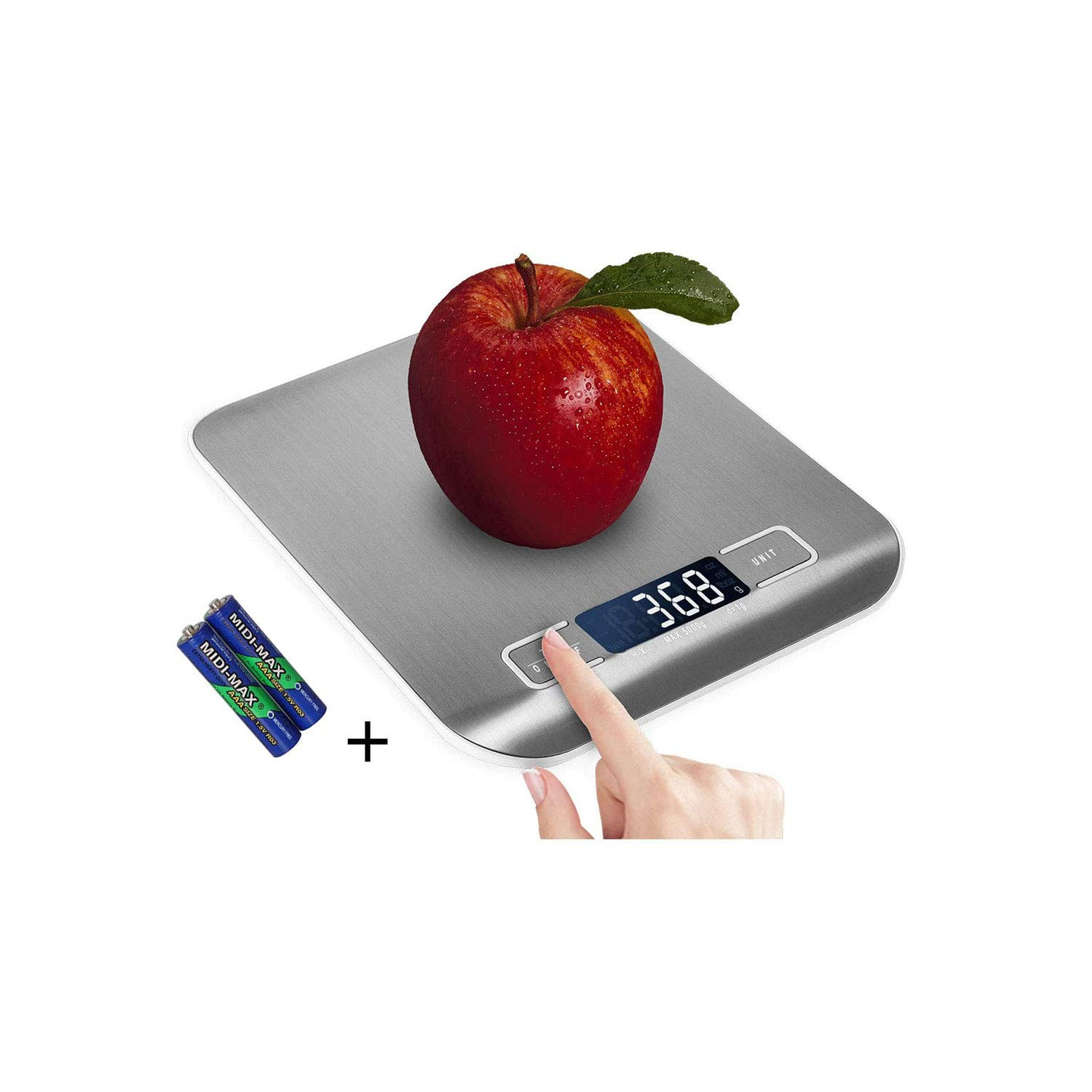 Digital Kitchen Scale White Portable Accurate Food Weighing Scale 5kg 11lbs gallery