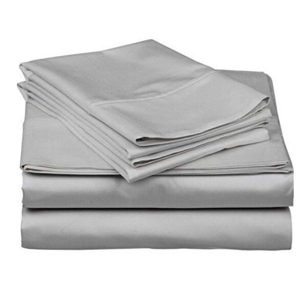 4 PC Sheet Set Solid Silver 700 TC Egyptian Cotton Elasticated Deep Pocket New gallery