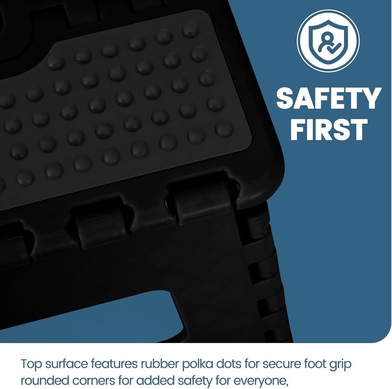 Versatile Non-Slip Folding Step Stool, 300 LB Capacity, Perfect for All Rooms gallery