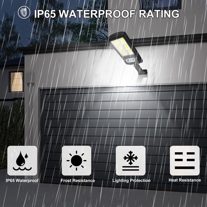 4 Pack 120 LED Solar Security Lights Outdoor, Motion Sensor with Remote Contr... gallery