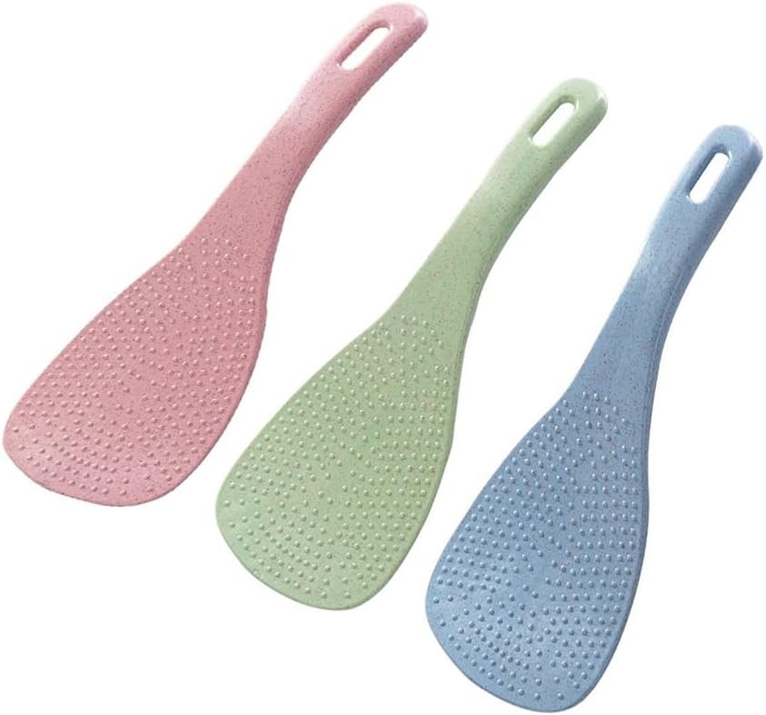 5PCS Random Wheat Straw Non-stick Rice Spoon Kitchen Utensil gallery