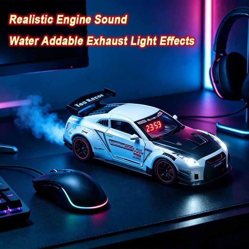 Hypercar Model Alarm Clock LED Digital Display Remote Control Clock gallery