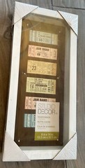 New Studio Decor Shadowbox 6” X 14” Back Loading Ticket Stub Display Holder